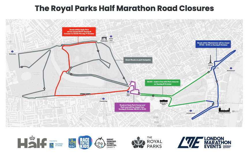 The Royal Parks Half Marathon 2023- Road Closure - Click here to view this entry